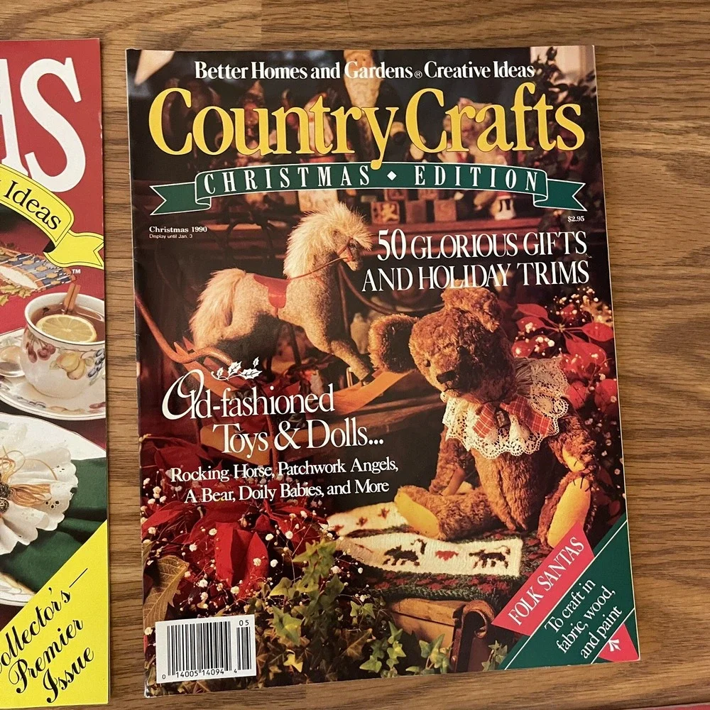 Christmas Cross Stitch Quilt Craft Pattern Books Magazines Vintage Mix Lot‎ of 7